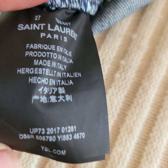SAINT LAURENT Floral Printed Denim NWT - Picture 9 of 11